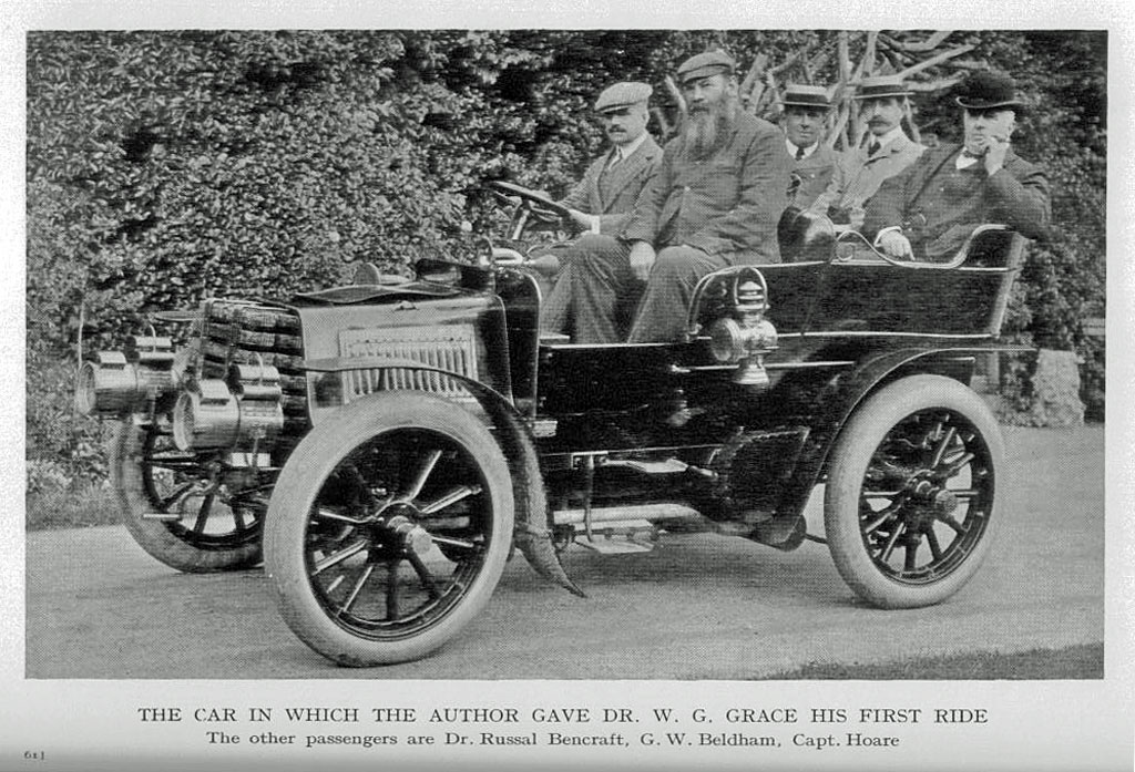 The car in which Harry Preston gives WG Grace his first ever motorcar ride