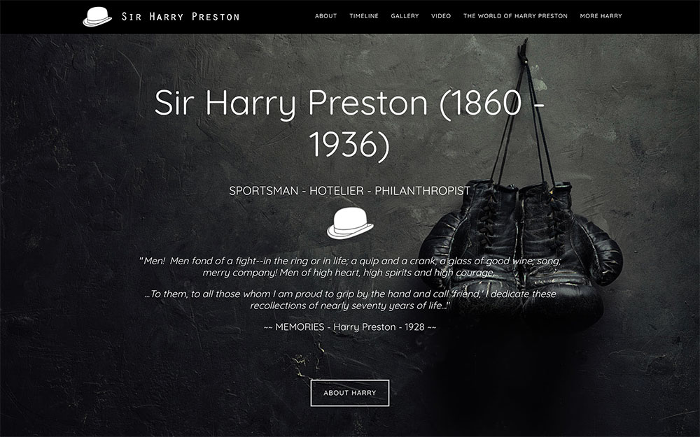 Sir Harry Preston Website